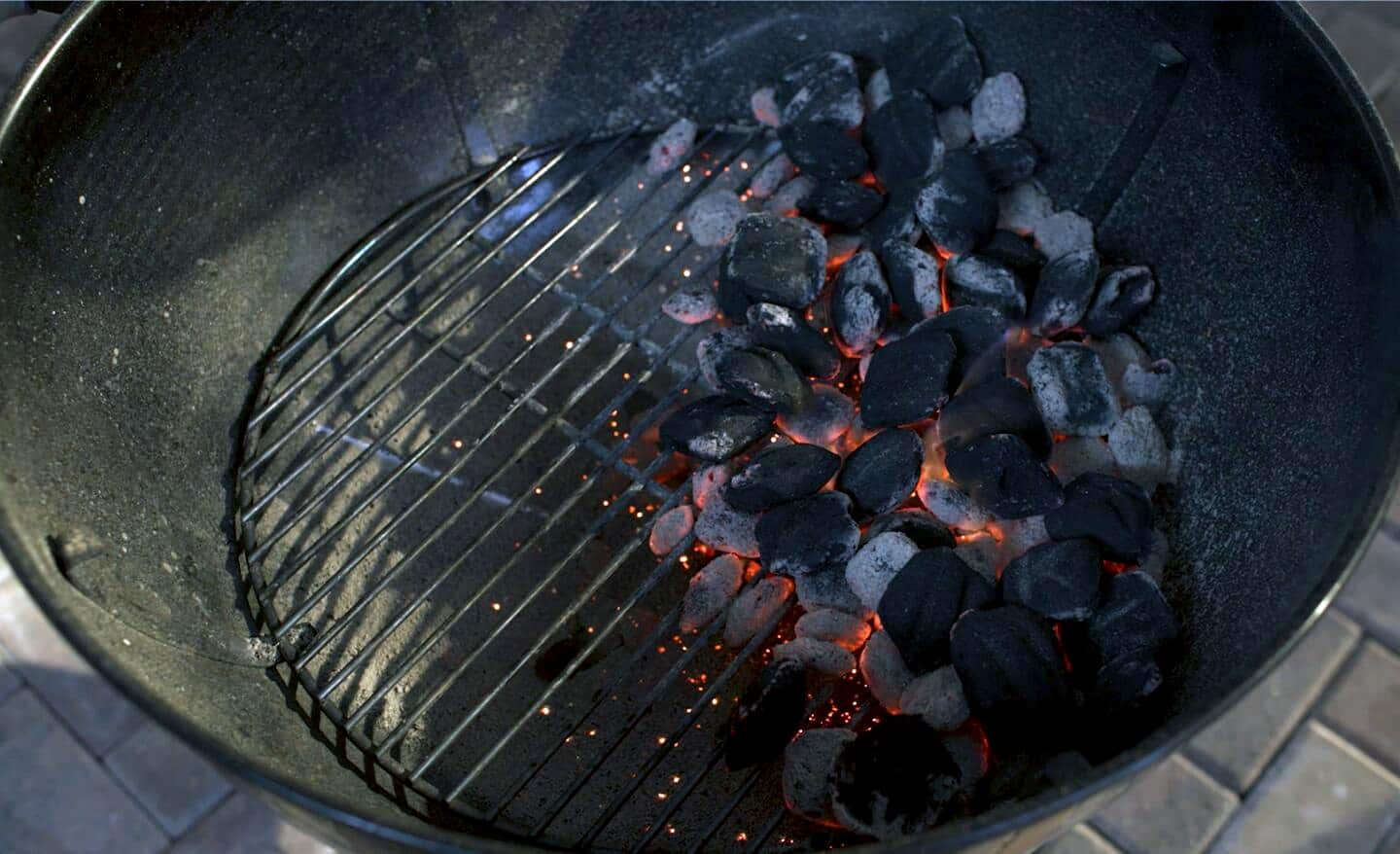 Using a charcoal grill for the first outlet time